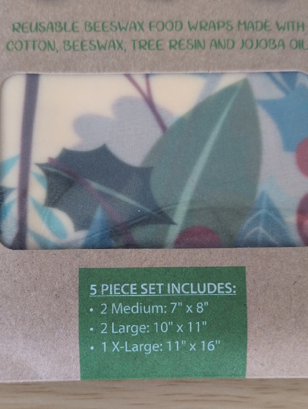 Ecolution Reusable Beeswax Wraps 5 pc Set - Picture 3 of 5